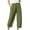 Army Green, variant on Pejock Women's Wide Leg Pants Casual Trousers Straight Leg Drawstring Elastic High Waist Loose Comfy Trousers with Pockets Blue 4XL (US Size: 16)