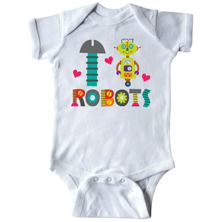 

Inktastic Robotics I Heart Robots Gift Baby Boy or Baby Girl Bodysuit
