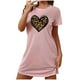 thumbnail image 2 of Camisón corto de talla grande para mujer, camisón de manga corta con estampado de pecho a la moda, camisón para mujer, 2 of 5