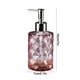 thumbnail image 3 of Botella dispensadora de jabón de vidrio | Vidrio de color texturizado Rhombus | Acción de bomba para jabón líquido Champú Gel de ducha | Organizador de Cocina de Baño Recargable | 350ml, 3 of 6