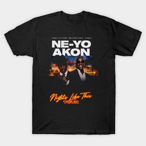 Ne-Yo Akon Nights Like This Tour 2026 T-Shirt RnB Concert Music Shirt