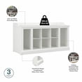 thumbnail image 3 of Woodland 40W Shoe Storage Bench with Shelves in White Ash - Engineered Wood, 3 of 7