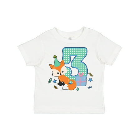 

Inktastic Im 3 Years Old with Fox Gift Toddler Boy or Toddler Girl T-Shirt