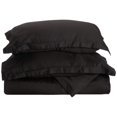 thumbnail image 1 of 100% Egyptian Cotton Solid Duvet Cover and Pillow Sham Set Black / King/Cal King, 1 of 1