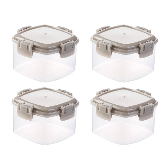 4PCS Small Food Storage Containers With Lids,55mL,Reusable ,Square,Stackable Food Storage Containers,Freezer Storage Containers,Plastic Food Storage Containers