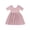 P153 Light Pink, variant on Tfken Comfy Dresses For Girls Soft Travel Holiday Girls Short Sleeve Dresses Elegant Solid Color Child Classic Clothes Size 6-12 Months