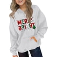 thumbnail image 6 of BaoFuBaoMei Hoodies for Boys Girls Christmas Merry Christmas Long Cuffed Sleeve Sweatshirt Tops with Pockets Loose Hooded Fall Clothes for Christmas Dinner Vacation Holiday, 6 of 8