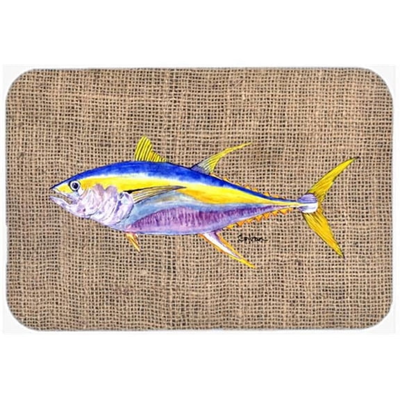 15 x 12 in. Fish Tuna Glass Cutting Board, Large
