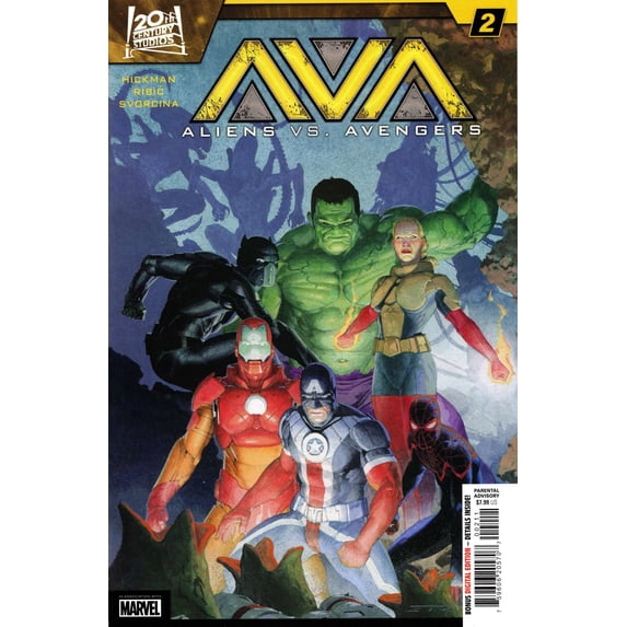 Aliens Vs. Avengers #2 VF ; Marvel Comic Book