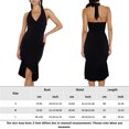 thumbnail image 2 of Vestido Túnica De Verano Vestido ajustado para mujer Vestido de cola de pez sin espalda Color sólido Ropa de fiesta ajustada Ygjytge Negro L para Mujer, 2 of 8