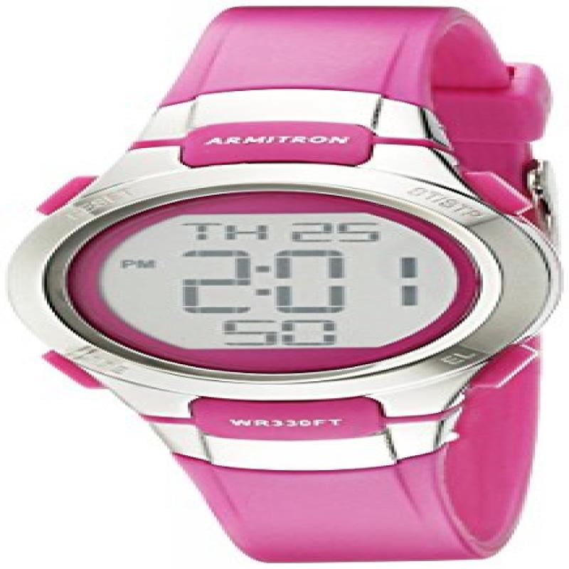 Sport Women's 45/7012PKSV Digital Chronograph Matte Pink Resin Strap