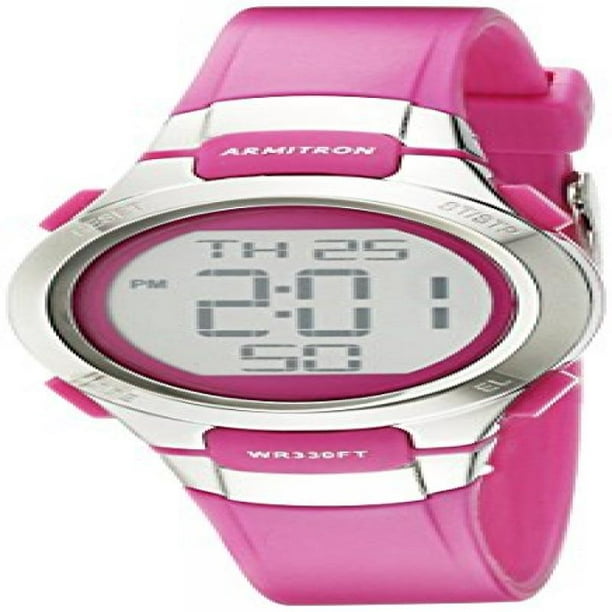 Sport Women's 45/7012PKSV Digital Chronograph Matte Pink Resin Strap Watch