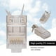 thumbnail image 4 of Conectores de Paso RJ45 CAT7 10 Piezas de Enchufe Modular de Cable de Red RJ45 Blindado Extremos Cat7 RJ45 Velocidad de Transmisión 30GIP Chip de 3 Clavijas Chapado en Oro ANGGREK Otros, 4 of 8