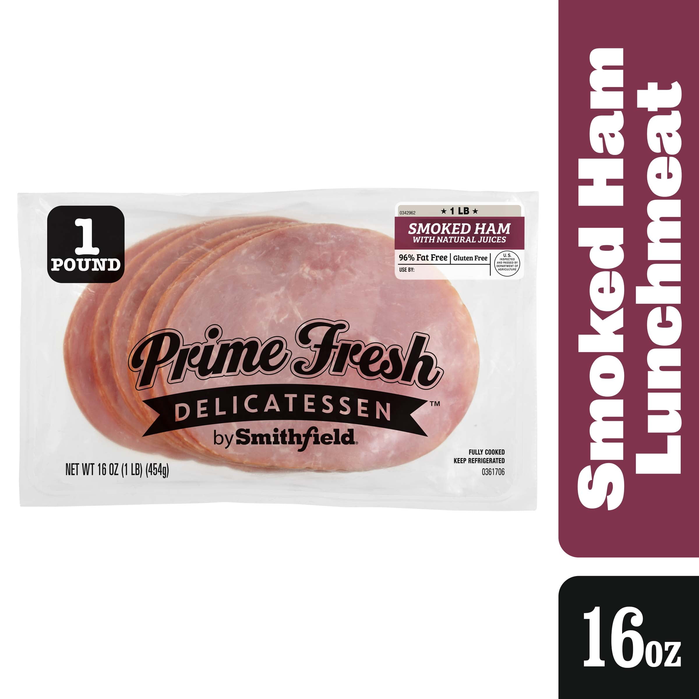 Smithfield Prime Fresh Smoked Ham Lunch Meat, 16 oz