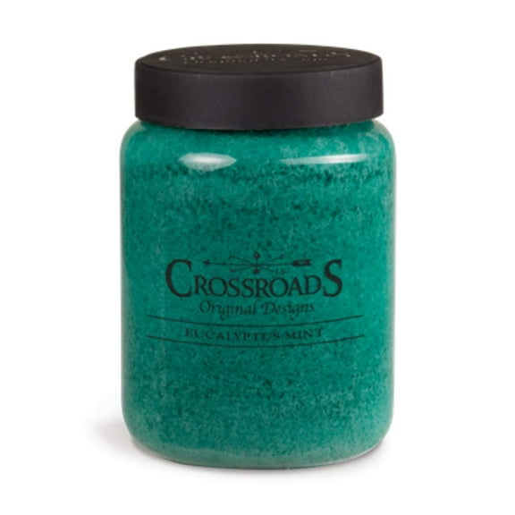 CROSSROADS ORIGINAL DESIGNS Crossroads Eucalyptus Mint Scented 2-Wick Candle, 26 Ounce