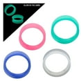 thumbnail image 3 of Pair of Double Flared Ear Plugs Thin Silicone Glow-in-the-dark - 4 Colors Avail, 3 of 8
