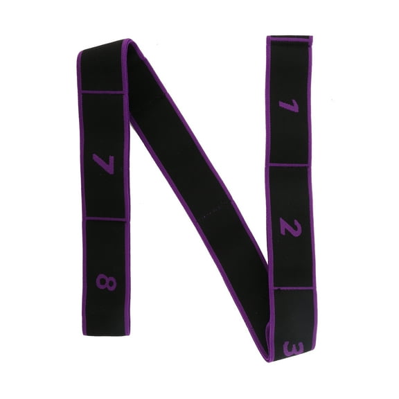 Unique Bargains 1 Pc Durable Yoga Stretch Band for Stretching Exercise Fitness 37.4"x1.57" Purple