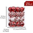 thumbnail image 3 of Boules de Noël Traditionnelles Rouges et Blanches 24ct 60mm, Boules de Noël Incassables pour Décoration de Sapin de Noël, 3 of 7