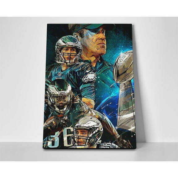 Philadelphia Eagles Superbowl Poster or Wrapped Canvas