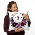 thumbnail image 6 of Haunted Garden Ghost Rose Embroidery, Plush Throw Pillow Cover, Soft Decorative Cushion Case for Sofa Bedroom Living Room, 16x16 Inches, 6 of 8