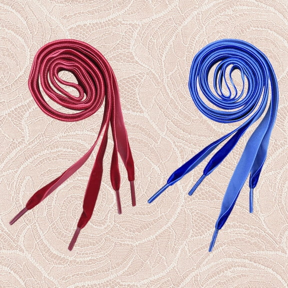 WHAMVOX 2 Pairs Velvet Shoelaces Hey Thick for Sneakers Women's Blue