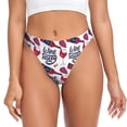 thumbnail image 1 of Wukai Culottes String Imprimé Verre de Vin Rouge pour Femmes Tangas Taille Basse Aguichant-Très Petit, 1 of 6
