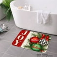 thumbnail image 3 of SPXUBZ Non Slip Flannel Floor Mat Christmas Joy Believe Design for Bathroom Kitchen Bedroom Decor 16x24 inch, 3 of 5