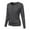 Dark Gray, variant on Women's Round Neck Fall Cardigan Knitted Short Sweater Long Sleeve Jacket