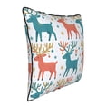 thumbnail image 3 of Velvet Rimmed Pillowcase Is Not Easy To Open Line Deformation Invisible Zipper Opening And Closing Only Pillowcase Does Not Contain Pillow Core Playful Reindeer Pattern 18"X18", 3 of 7