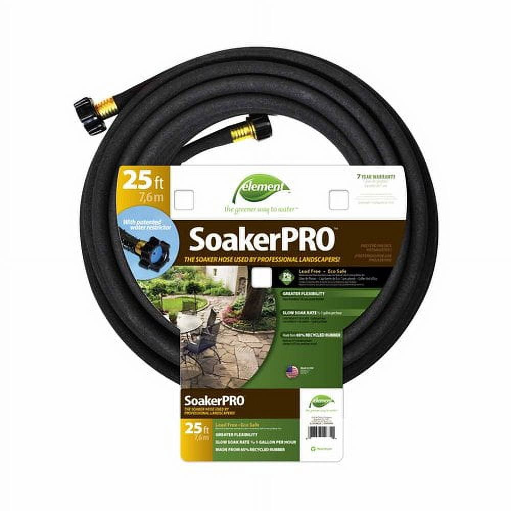 Element 3/8 in. Dia. x 25 ft. L Soaker Black PVC Hose