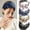 Beige, variant on Headbands for Women Helii Casual Retro Knit Polka Dots Boho Headband Head Wrap Elastic Wide Headbands Non Slip Summer Vacation Travel Daoly Hair Accessories (Blue)