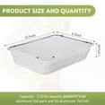 thumbnail image 5 of Onekawa 50 Pack Aluminum Pans with Lids, Baking Pans Aluminum Disposable (8.7" x 6.3" x 5.9"), 5 of 8