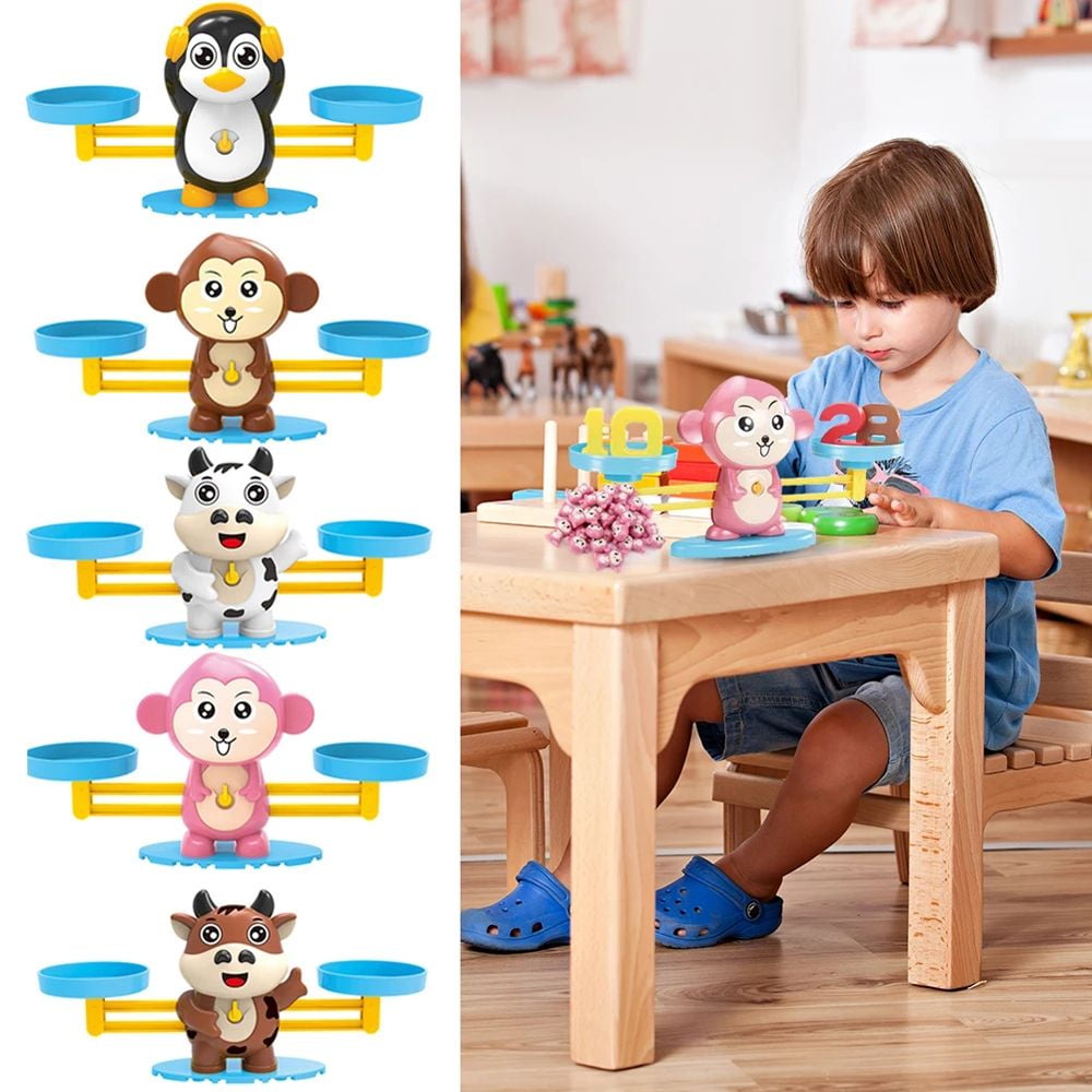 Astronauta Balance Math Jogo Educacional Early Learning Scale STEM  Brinquedos Montessori Math Toy Kids Math Balancing