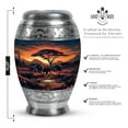 thumbnail image 2 of Yatskia Elephant Large Urns For Human Ashes Male & Female, Cremation Urns For Dad, (Monar 10 Inch and 3 Inch), 2 of 8