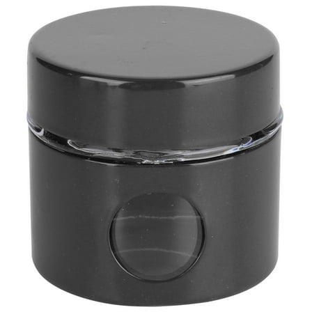 Black Iron & Glass Coffee Bean Container, Mini Airtight Kitchen Storage Jar