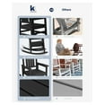 thumbnail image 5 of Outdoor Rocking Chairs, HDPE All-Weather Patio Rocking Chairs High Back Porch Rocker for Adult, Black, 5 of 8