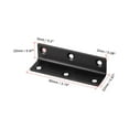 thumbnail image 2 of Uxcell L Shape 22x22x80mm Black Corner Brace Angle Bracket 4 Pack, 2 of 5