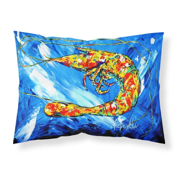 Carolines Treasures MW1226PILLOWCASE Ice Blue Shrimp Fabric Standard Pillowcase Standard multicolor