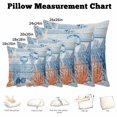 thumbnail image 5 of Throw Pillow Covers, Blue Coastal Jellyfish 16x16 Pillow Covers for Couch/Sofa/Bed, Nautical Marine Life Botanical Leaf Decorative Square Linen Cushion Pillowcase for Home Decor, 5 of 9