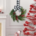 thumbnail image 4 of Christmas Wreaths for Front Door Mini Artificial Christmas Wreath Pine Greenery Small Hanging Wreath With Berry Accent for Shelf Home Window Door DIY Xmas Holiday Party Decor 1Pcs, 4 of 6