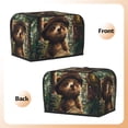 thumbnail image 3 of Pofeuu Jungle Hat Bear Print Universal Two Slice Toaster Cover,Dust Cover, Toaster Cover Bread Machine Cover Fits for Most Standard 2 Slice Toasters, 3 of 7