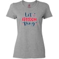thumbnail image 3 of Inktastic 4th of July Let Freedom Ring with Stars Women's T-Shirt, 3 of 5
