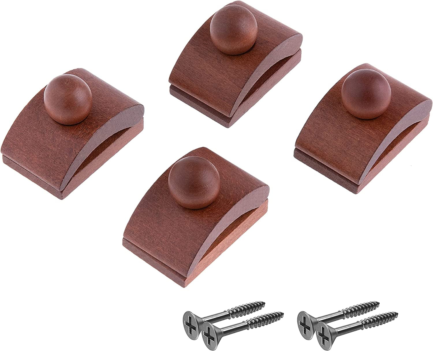 Classy Clamps Wooden Quilt Wall Hangers 4 Small Clips (Dark) and