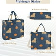 thumbnail image 6 of FORMRS Womens Corduroy Tote Bag Crossbody Shoulder Handbag with Pocket, Blue Capybaras, 6 of 7