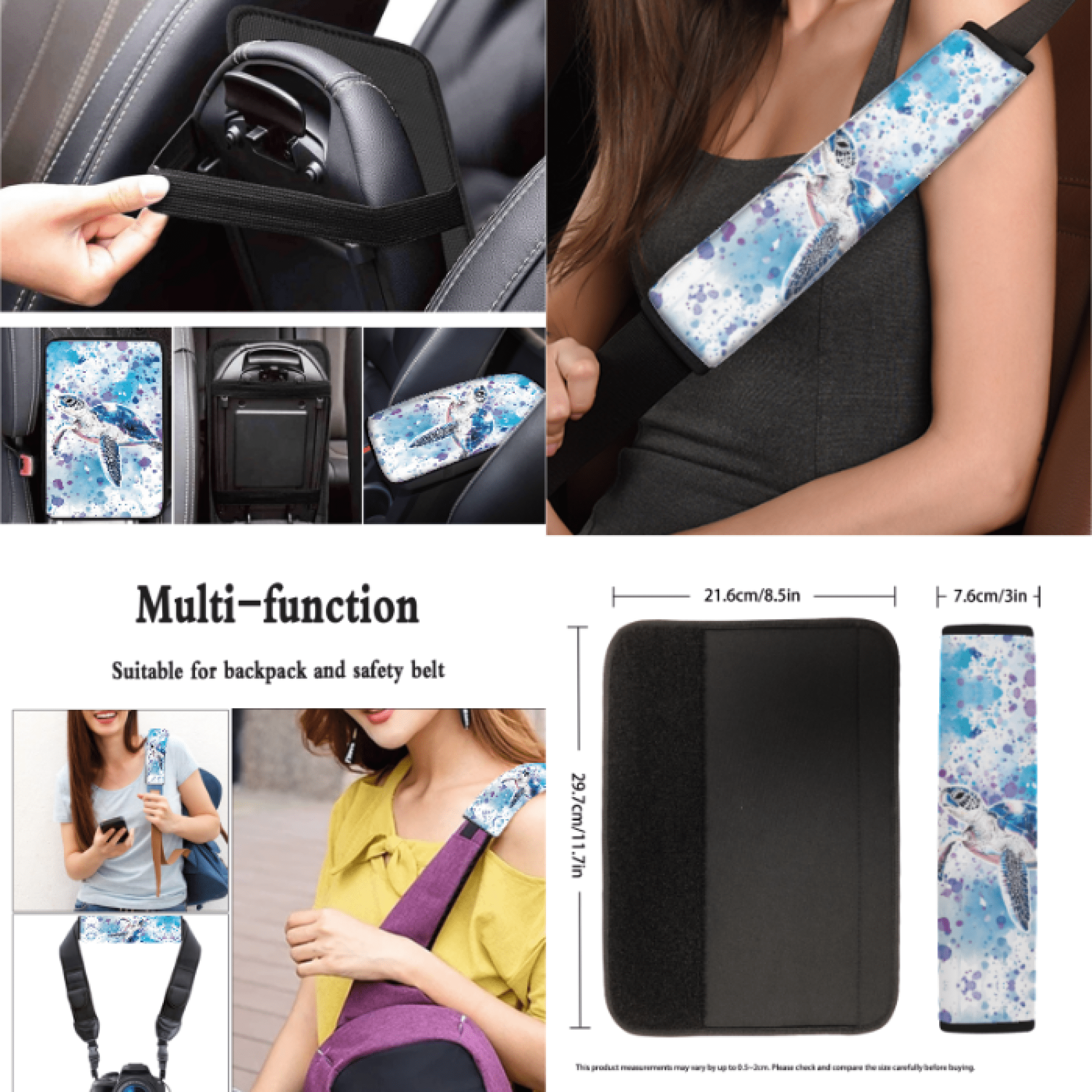 Binienty Car Accessories, with Car Seat Covers Set Lipstick Cover, Set of 13 Safe Suitable for Sedan Vehicles