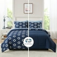 thumbnail image 3 of Mainstays All in One Reversible Comforter and Sheet set- 7 Piece, Queen, Navy Geo, 3 of 14