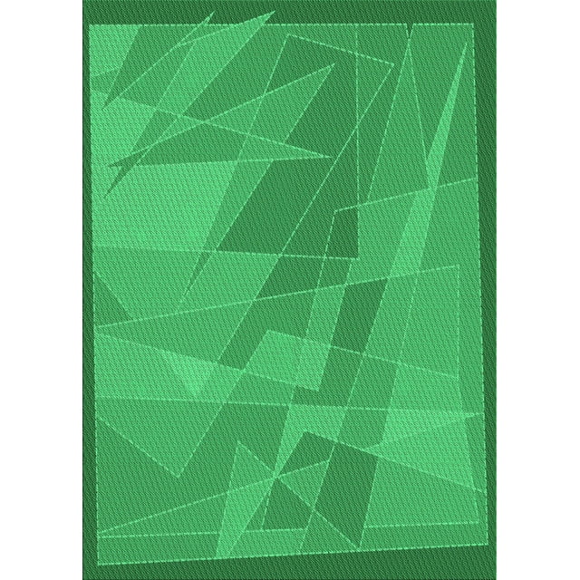 Ahgly Tapis Rectangulaire Lavable en Machine Intérieur Transitionnel Vert Néon, 2 Pieds x 3 Pieds