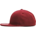 thumbnail image 3 of Solid Flat Brim Bill Fitted Baseball Cap, 3 of 6