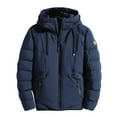 thumbnail image 2 of guisaled Puffer Jackets for Mens Water Resistant Full Zip Up Hooded Down Coats Windproof Puffy Thickened Warm Winter Jacket, 2 of 5