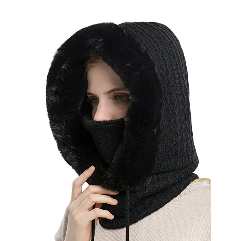 高い信頼 厚い信頼 Morttic Women Winter Outdoor Biking Ski Hat Fleece Faux Fur Clothing